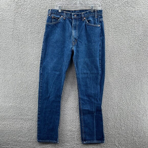 Vintage Levis 505 Jeans Mens 36 X 33 Orange Tab Straight Leg Made In The USA - Picture 1 of 9